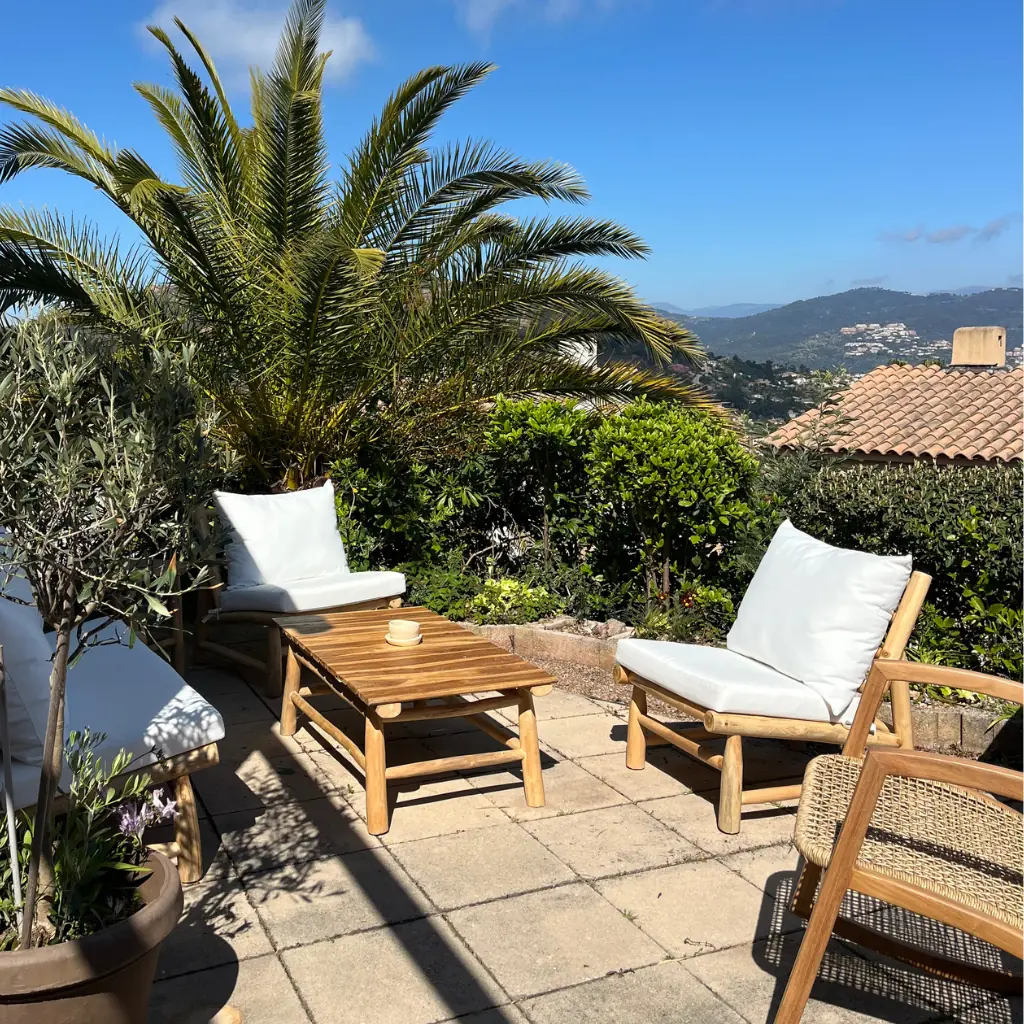 YAGO - Fauteuil en teck avec coussin outdoor