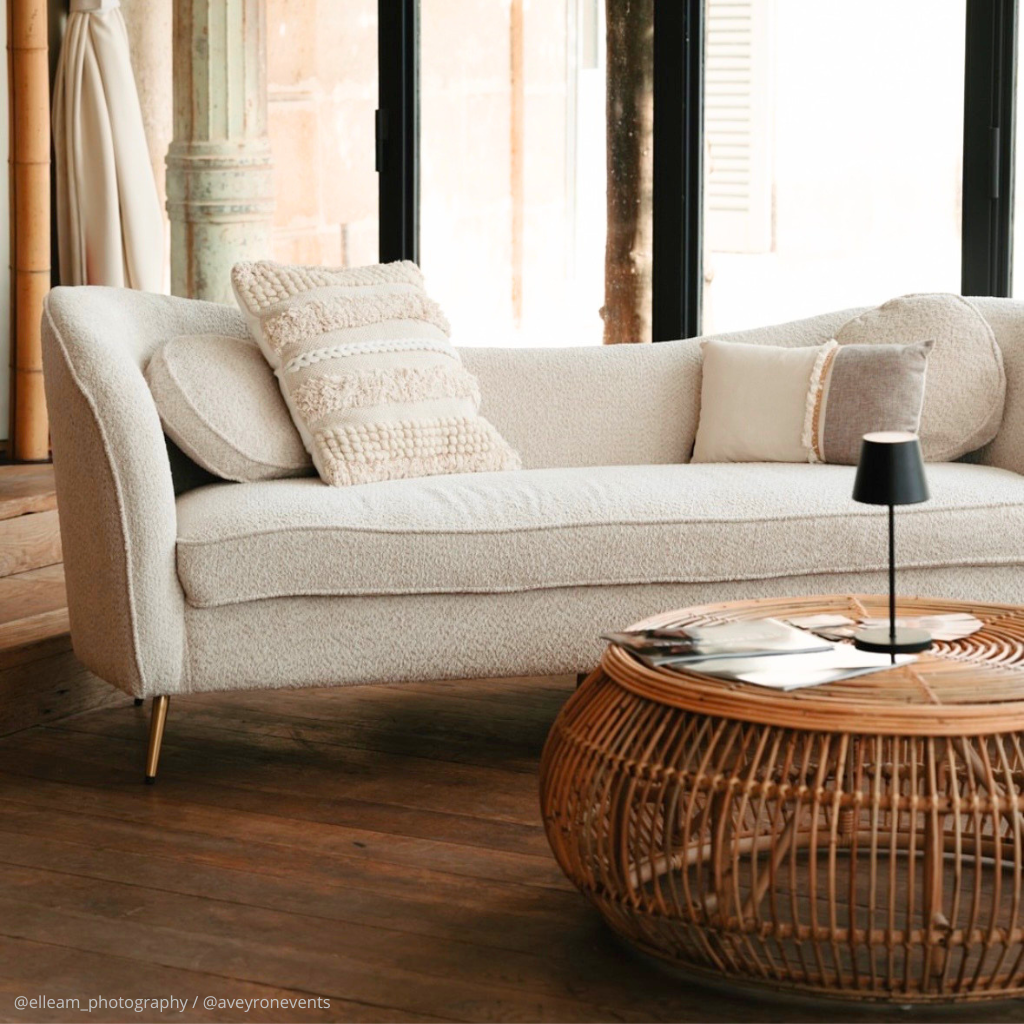 POP - Table basse ronde en rotin
