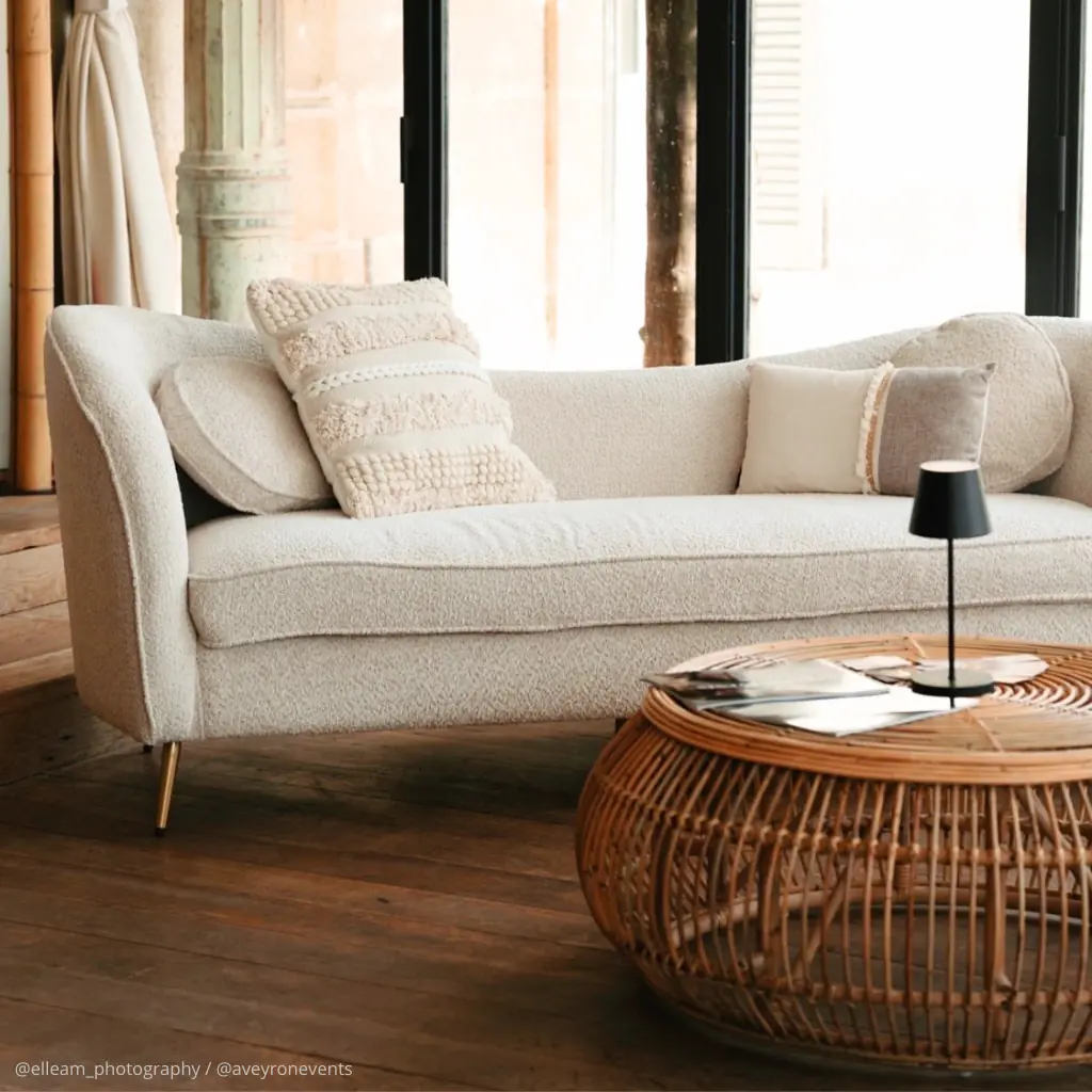 POP - Table basse ronde en rotin