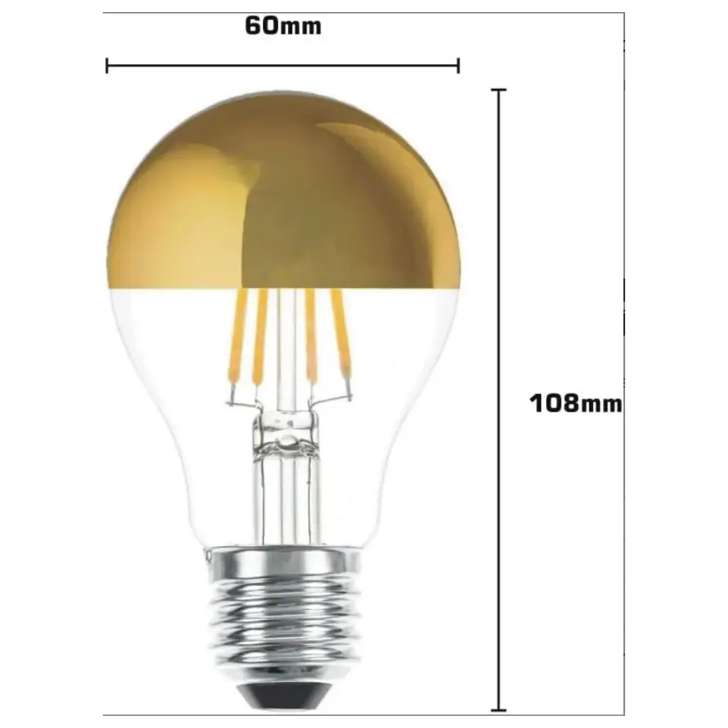 Ampoule LED E27 demi-chromée