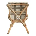 JANETTE - Chaise bistrot blanche en rotin naturel et rotin synthétique