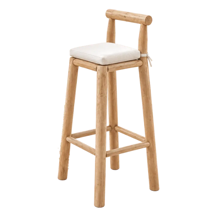 GABY - Chaise haute en bois de teck - outdoor- bar de plage