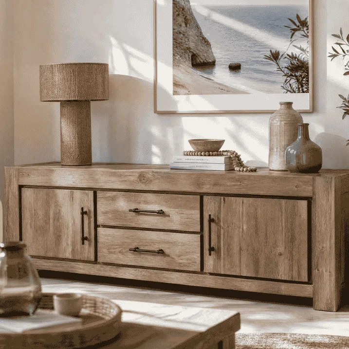 ACHILLE - Buffet en teck recyclé