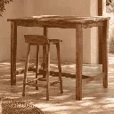 PIA - Tabouret de bar en teck recyclé