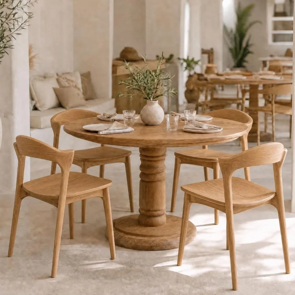 BLOOM - Table ronde en teck