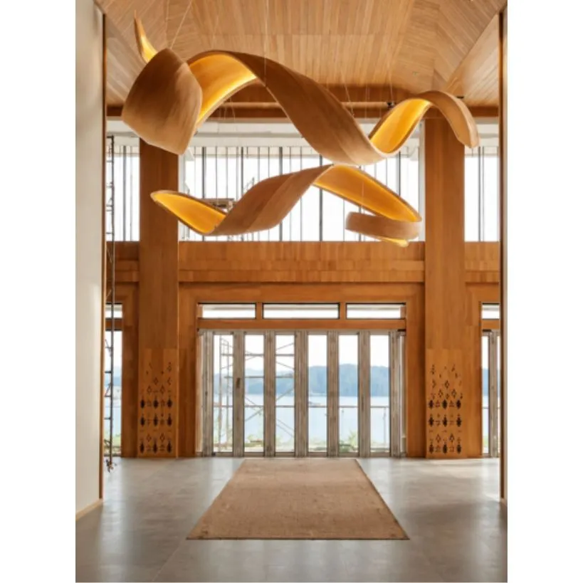 LYS - Suspension XXL en bambou avec led