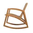 ANNA - Rocking chair en teck et corde synthétique L61*l75*H75
