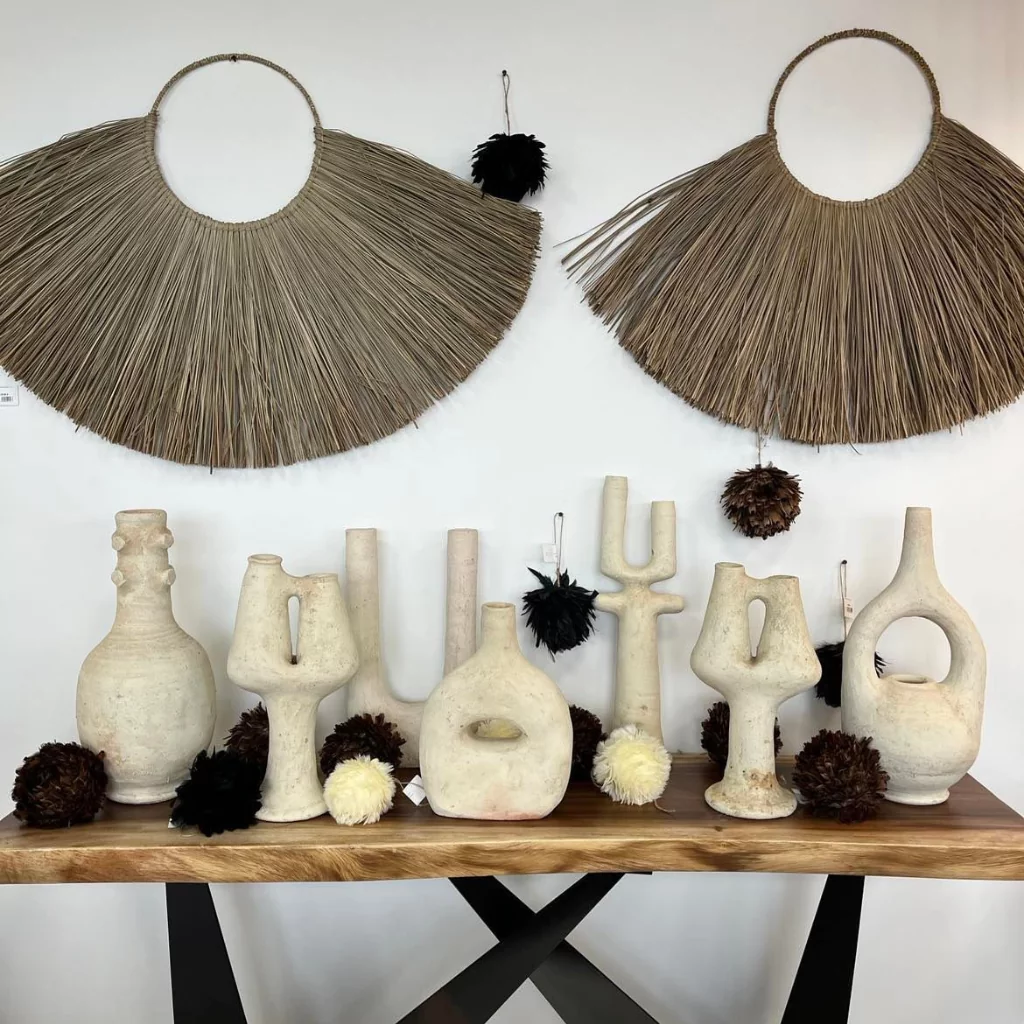 ALINE - Collier décoratif en raphia L116 l74 h3