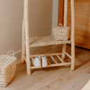 BILLY - Grand portant en bois d'eucalyptus H180xL77xl40cm