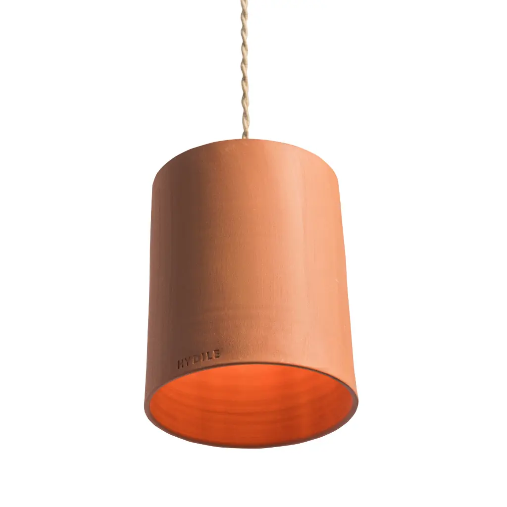 COLETTE - Suspension en terre cuite Ocre D15xH21cm