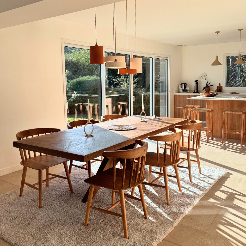 COLETTE - Suspension en terre cuite Ocre D15xH21cm