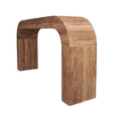 DOM - Comptoir arrondi en teck recyclé - 180x40x100cm