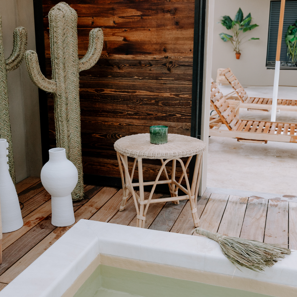 ERIA - Table basse ronde en rotin D60 H57