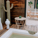 ERIA - Table basse ronde en rotin D60 H57