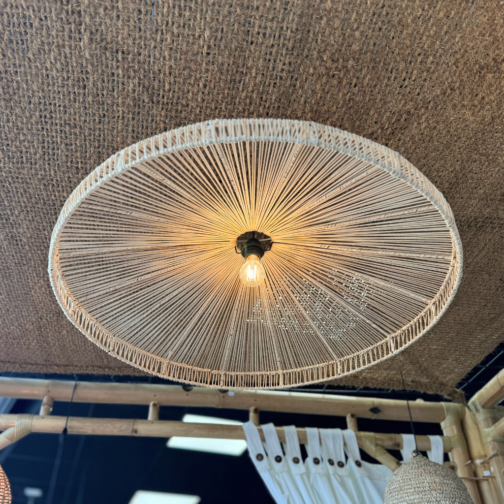 ESSO - Suspension en rotin naturel D90H18cm