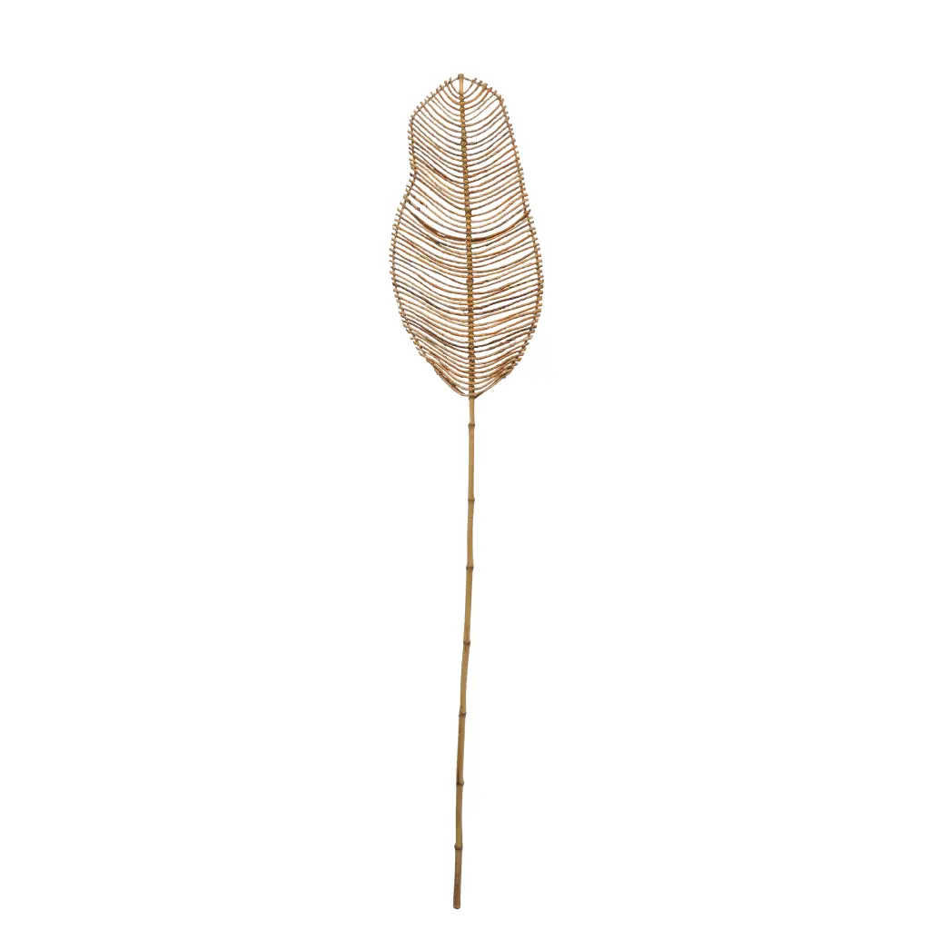 FOLIA - Feuille tressée de bananier et tige en bambou H180*L30cm