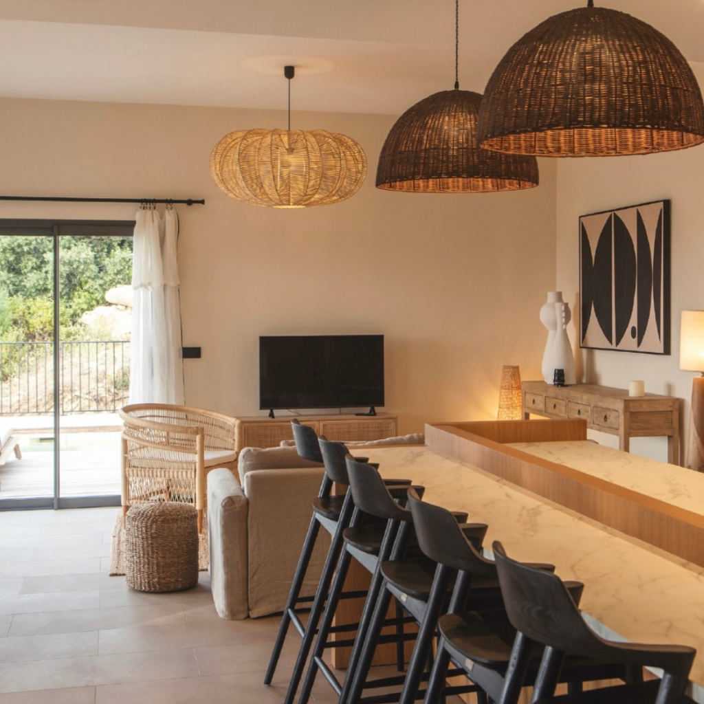 FRUIT NAT - Suspension fruit en rotin D100