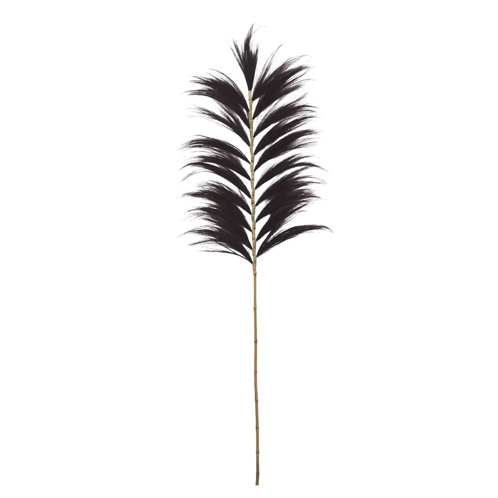 Feuille de rayung et tige bambou L70xl1xh215cm NOIR