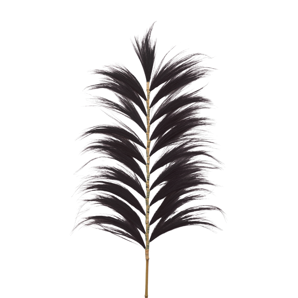 Feuille de rayung et tige bambou L70xl1xh215cm NOIR