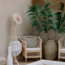 Feuille de rayung et tige bambou L70xl1xh215cm VERT