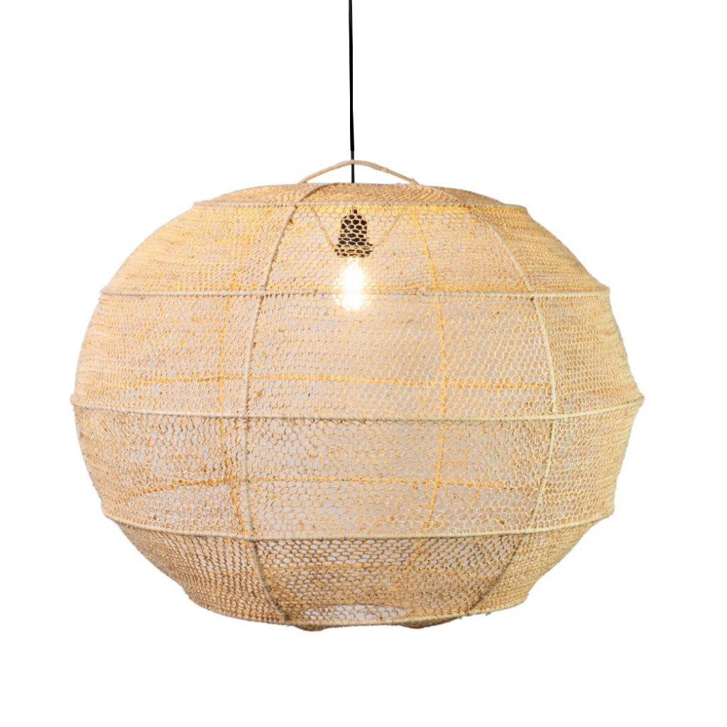 GLOBE - suspension en raphia D80 H65cm