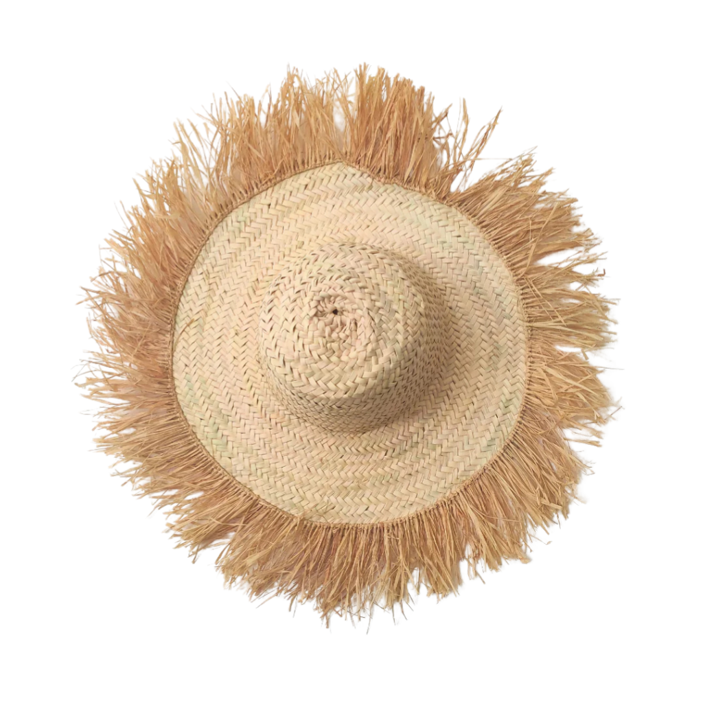 GOOD - Chapeau décoratif en raphia D70 H15cm