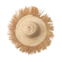 GOOD - Chapeau décoratif en raphia D70 H15cm