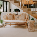 HAVANA - Banquette en rotin avec coussin L150*l75*h74