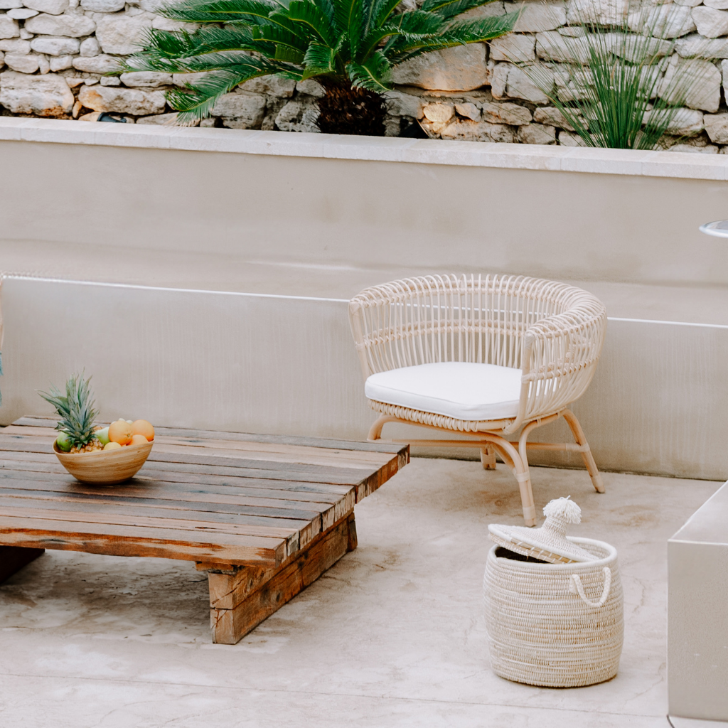 HAVANA - Fauteuil en rotin avec coussin L92*l70*h75