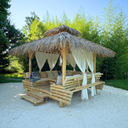 HYDILE - Gazebo en bambou 4m*4m Toiture