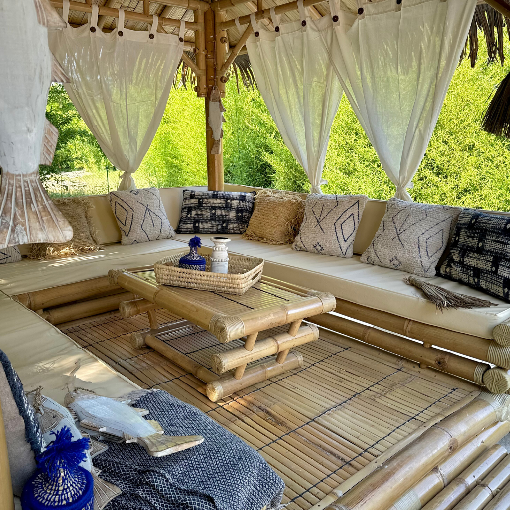 HYDILE - Gazebo en bambou 4m*4m Toiture