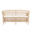 ILIOS - Banquette en rotin et pieds en teck L160xl60xh80cm