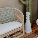 ILIOS - Banquette en rotin et pieds en teck L160xl60xh80cm