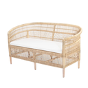 ILIOS - Banquette en rotin et pieds en teck L160xl60xh80cm