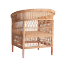 ILIOS - Fauteuil en rotin et pieds en teck L80xl60xh80cm