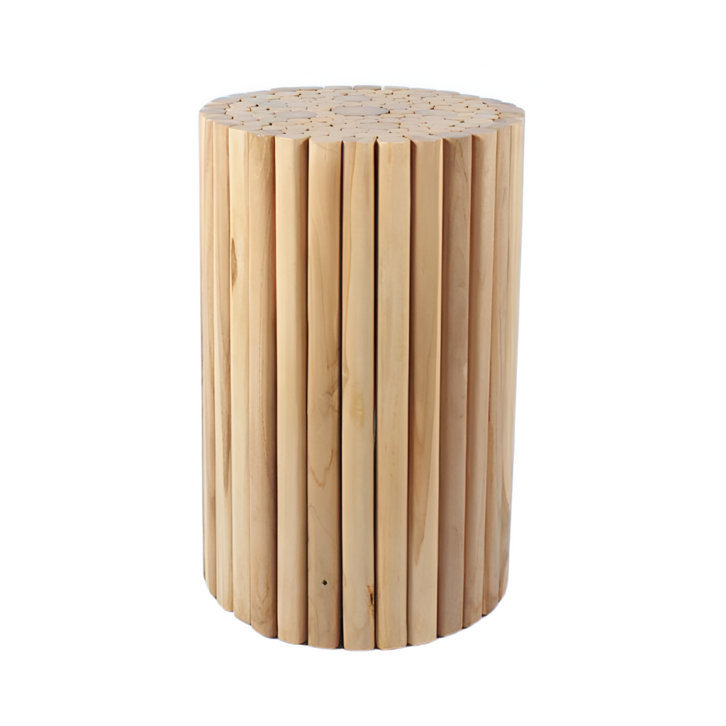 JATI - Guéridon en branche de teck D40 H60cm