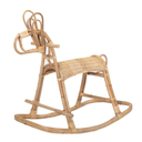 JIMY - Cheval à bascule en rotin - Objet de décoration L90xl45xh80cm