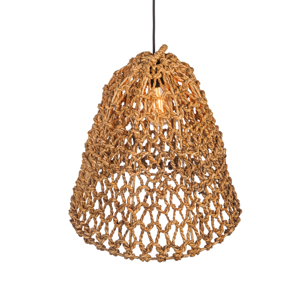 JOSY - Lot de deux suspensions en feuilles de bananier H50 et H40