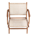 JUNE- Fauteuil avec accoudoirs en corde synthétique et teck L75 l70 h75