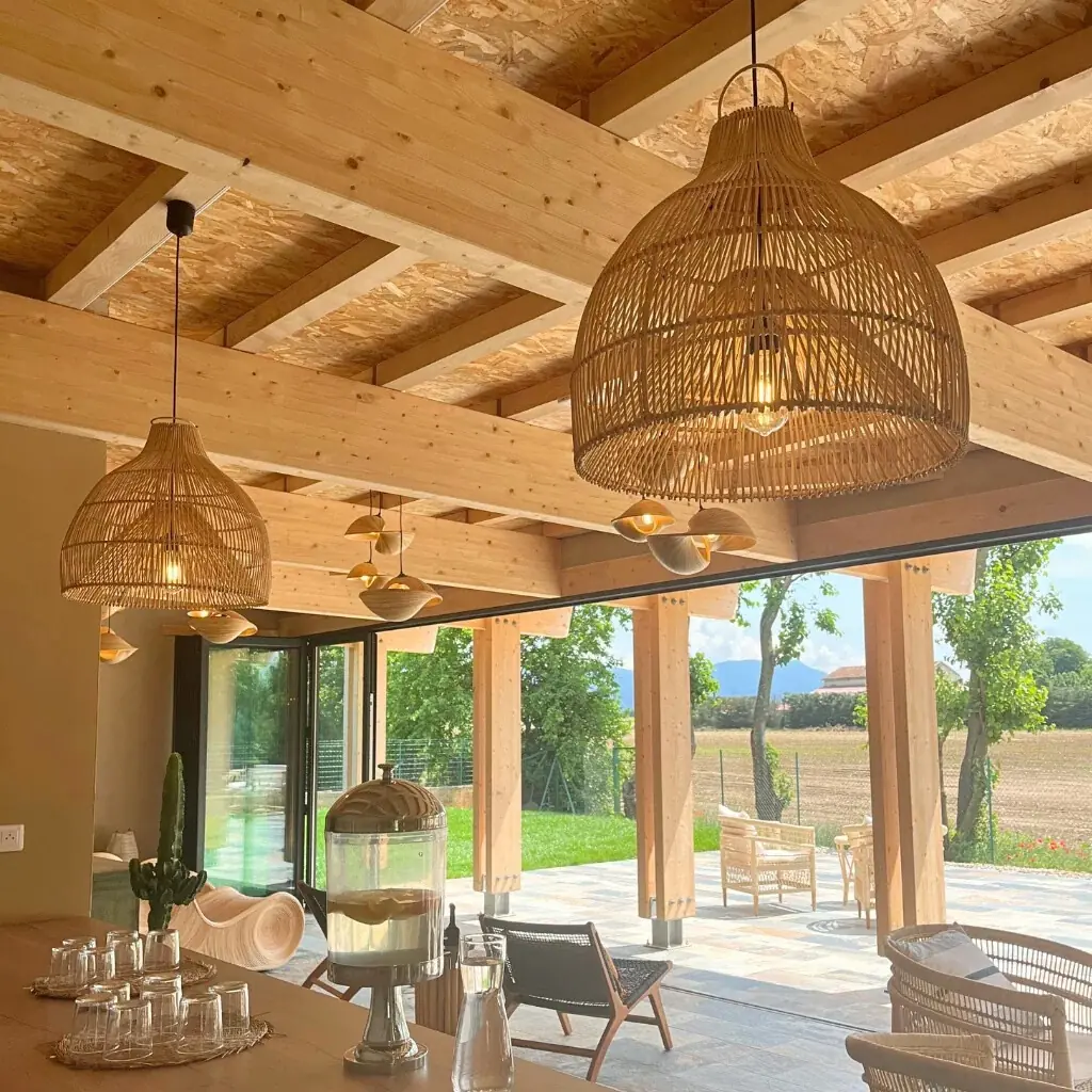 KUBA XL - Suspension en rotin Diamètre 50cm Hauteur:50cm