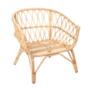 LESKY - Fauteuil en rotin avec coussin L75 l77 h80