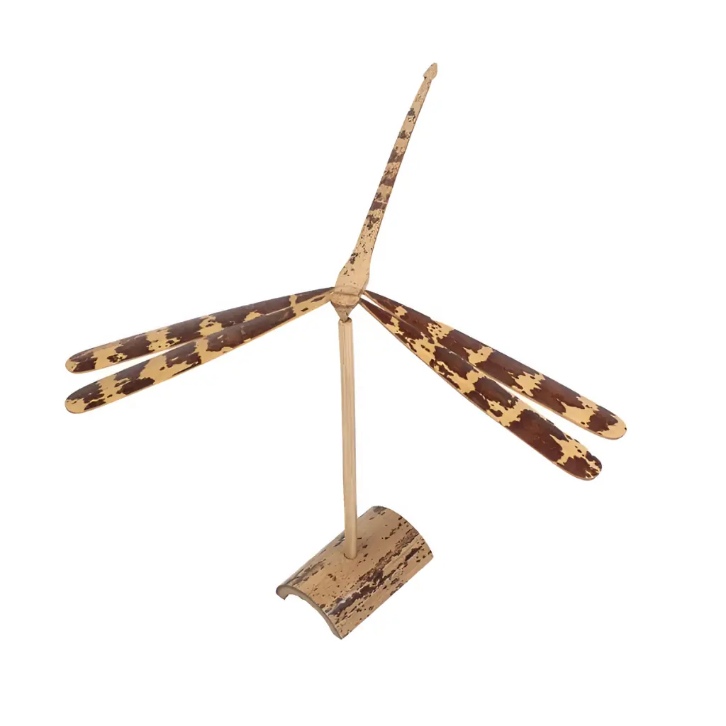 LIBELLULE - Sculpture en bambou sur pied L38xh27xl29cm