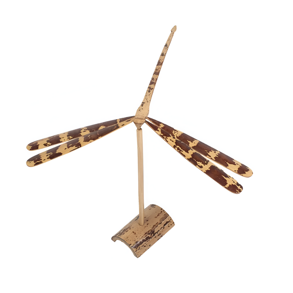 LIBELLULE - Sculpture en bambou sur pied L38xh27xl29cm