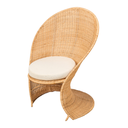 LINZO - Fauteuil rotin pièce unique H10, Largueur 85, Profondeur 78 cm