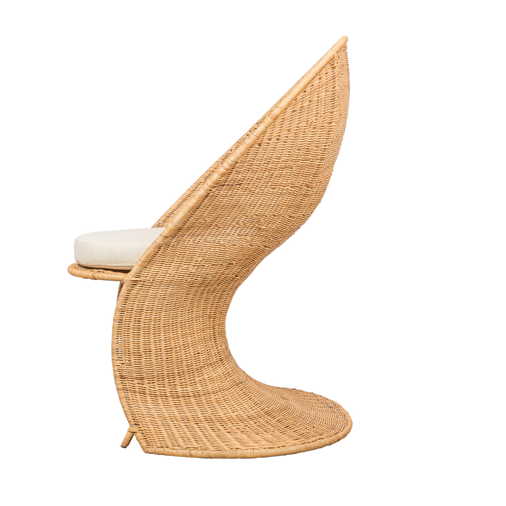 LINZO - Fauteuil rotin pièce unique H10, Largueur 85, Profondeur 78 cm