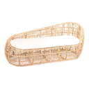 LULLI - Banquette design en rotin avec coussin L174*l65*H70