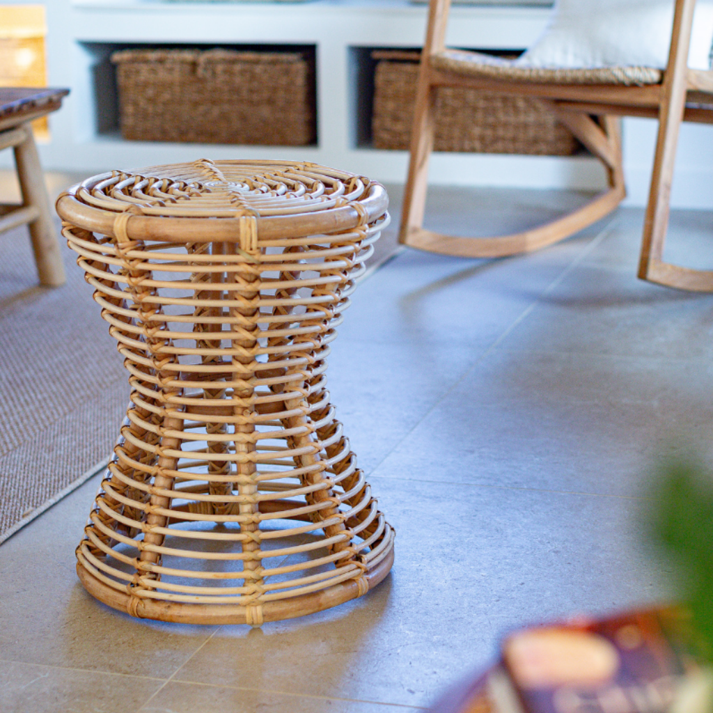 MANA - Guéridon en rotin D40 H50cm