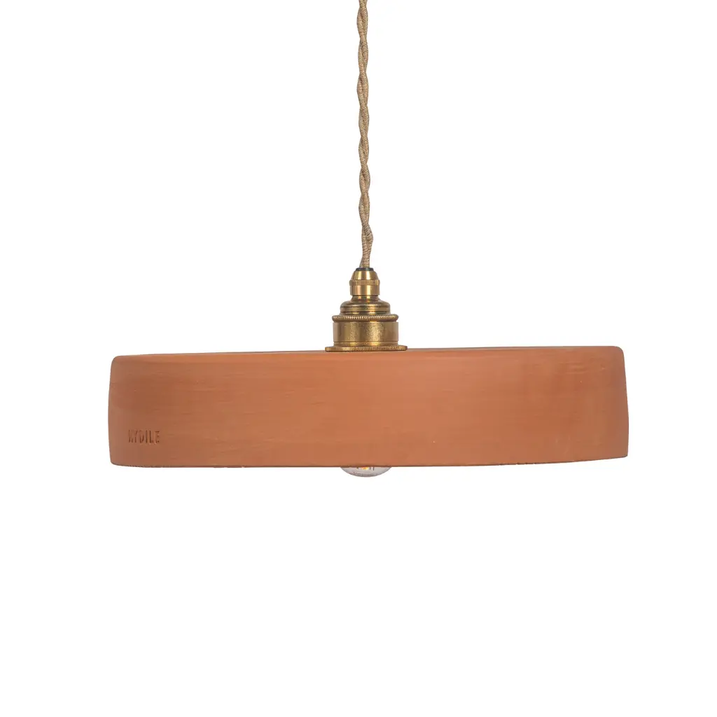 MICHELE TAILLE L - Suspension en terre cuite Ocre D29xH6,5cm
