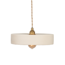 MICHELE TAILLE S - Suspension en terre cuite Blanche D24xH6,5cm