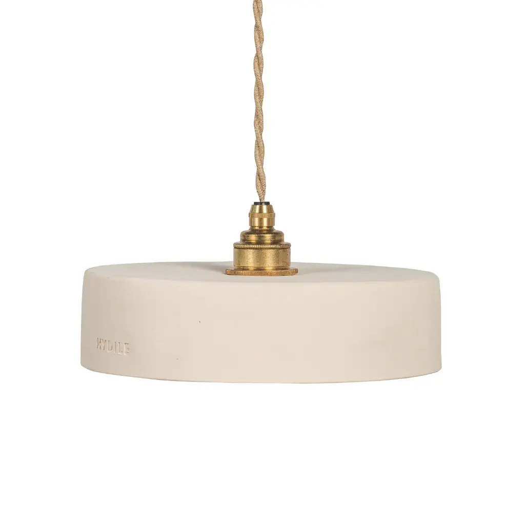 MICHELE TAILLE S - Suspension en terre cuite Blanche D24xH6,5cm